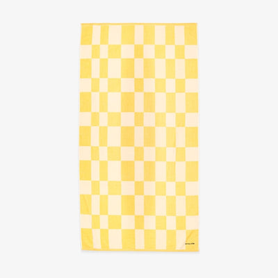 Yellow & White Checkerboard Towel