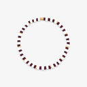 Maroon & White Stretch Bracelet