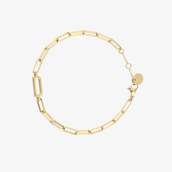 Initial Paperclip Chain Bracelet