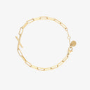 Initial Paperclip Chain Bracelet