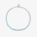 Ball Bead and Stone Stretch Anklet