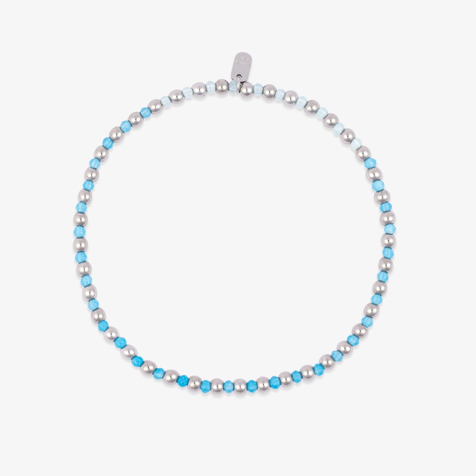 Ball Bead and Stone Stretch Anklet