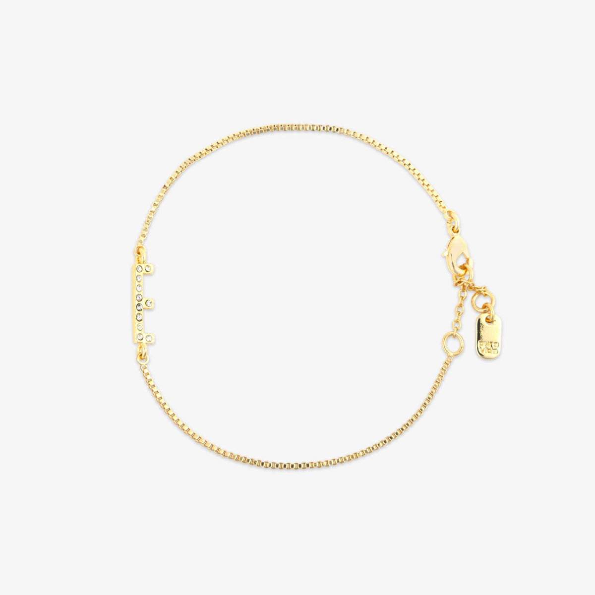 Pavé Initial Chain Bracelet