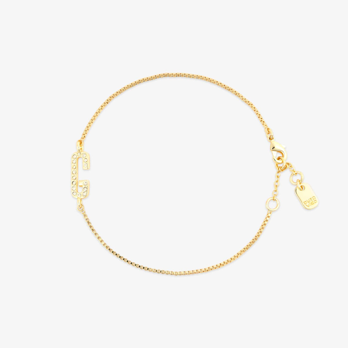 Pavé Initial Chain Bracelet