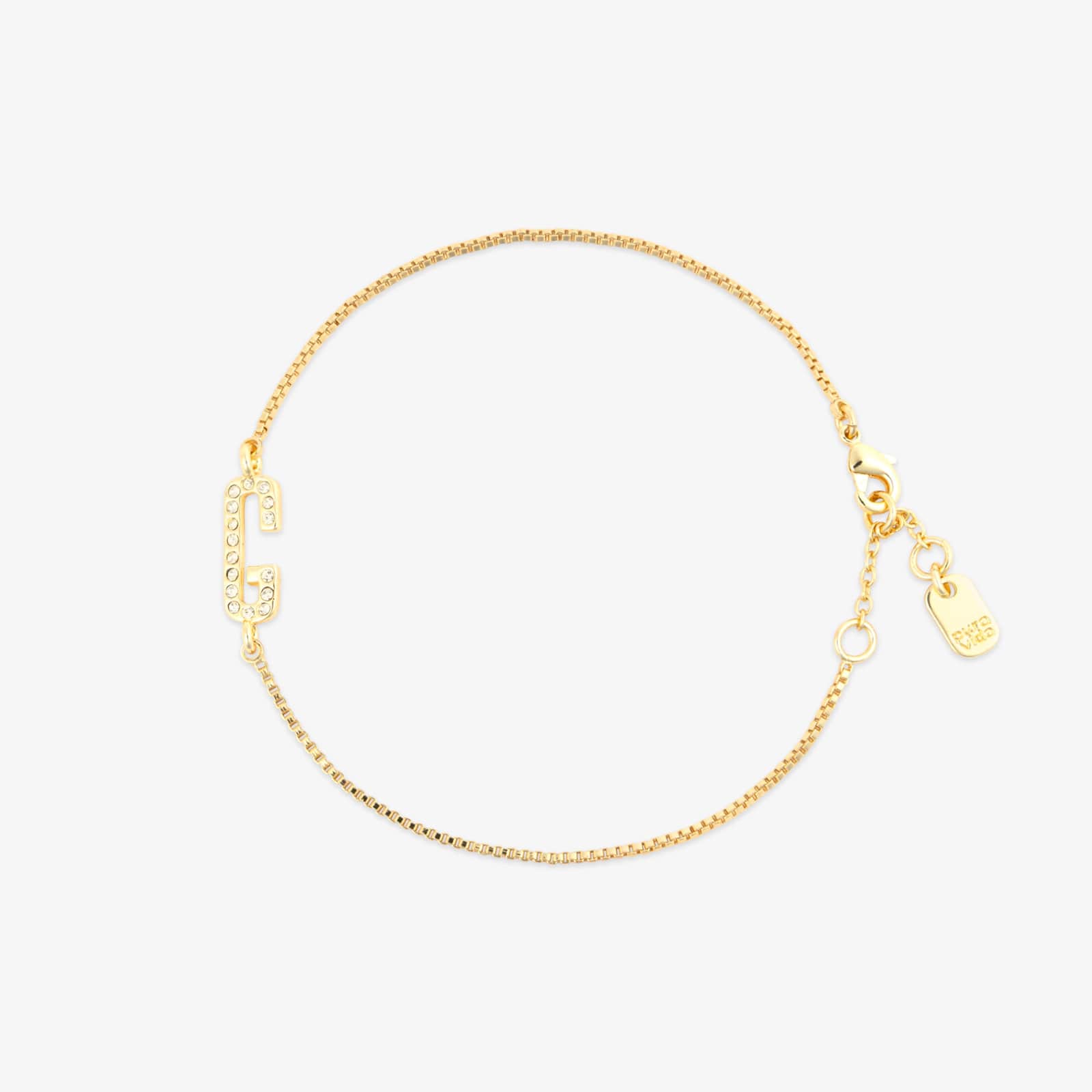 Pavé Initial Chain Bracelet