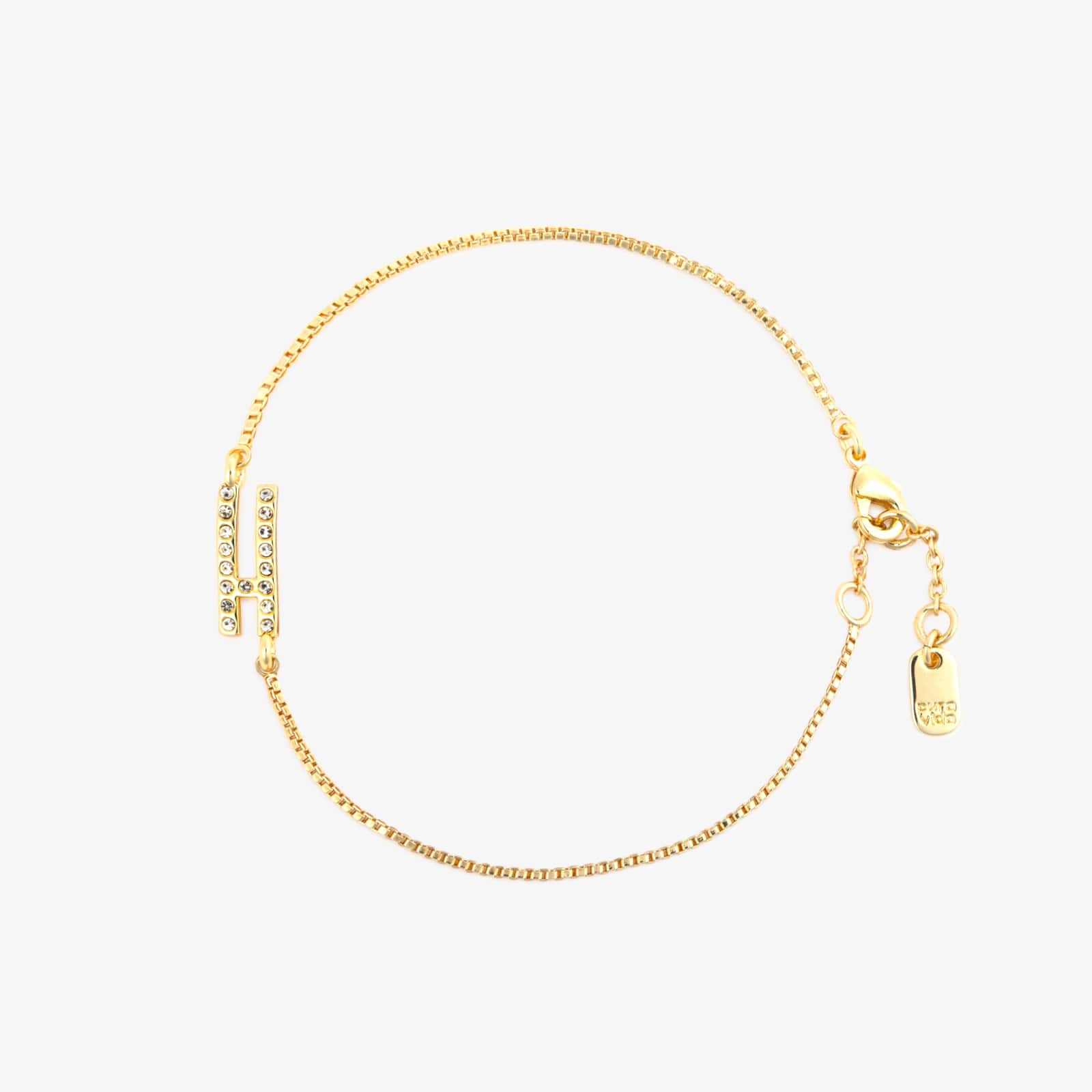 Pavé Initial Chain Bracelet