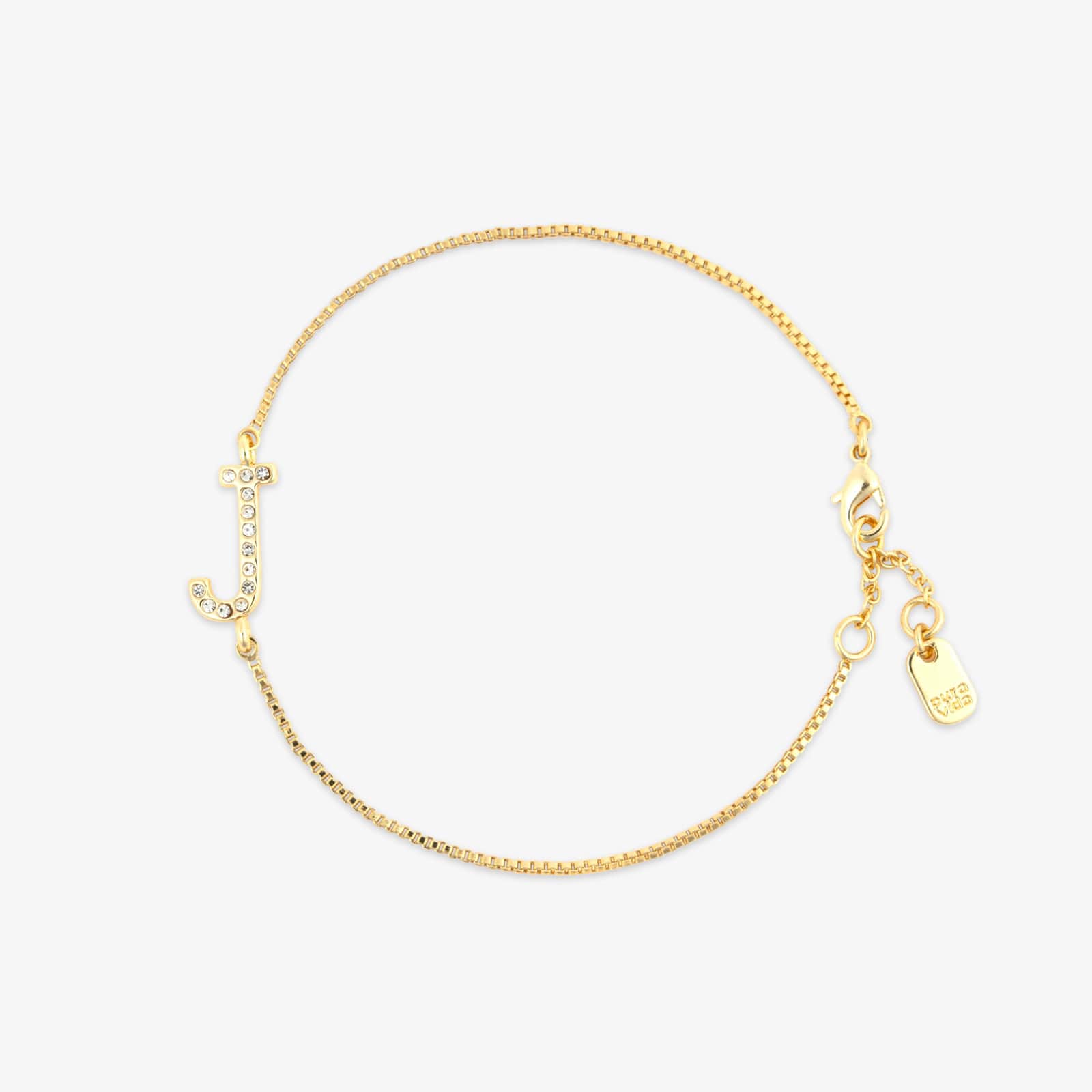 Pavé Initial Chain Bracelet