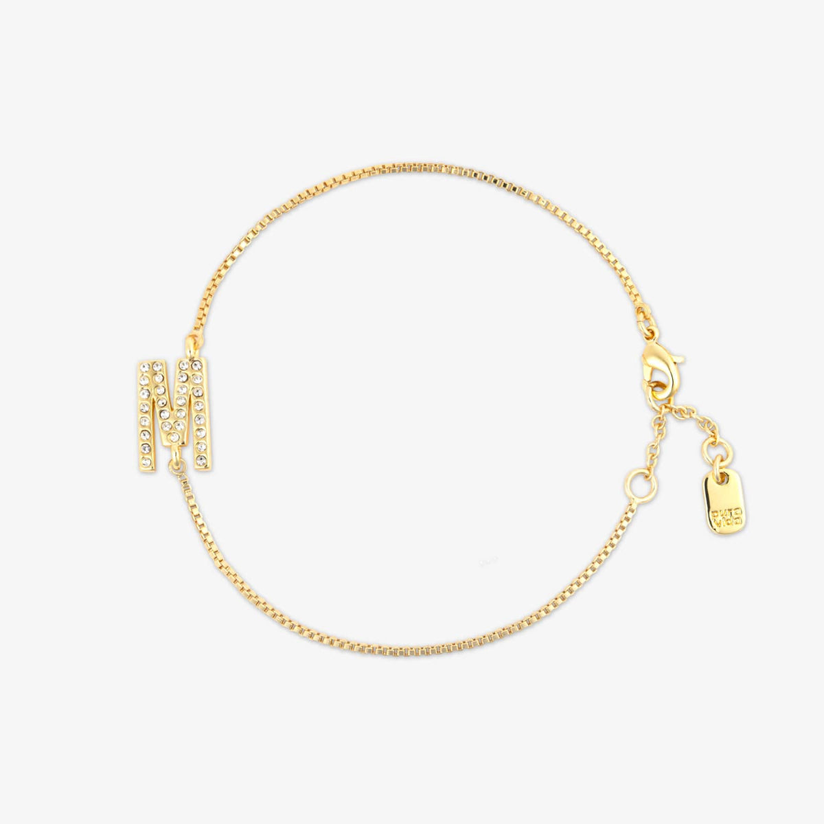 Pavé Initial Chain Bracelet