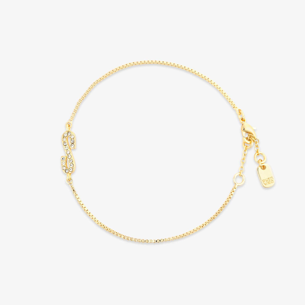 Pavé Initial Chain Bracelet