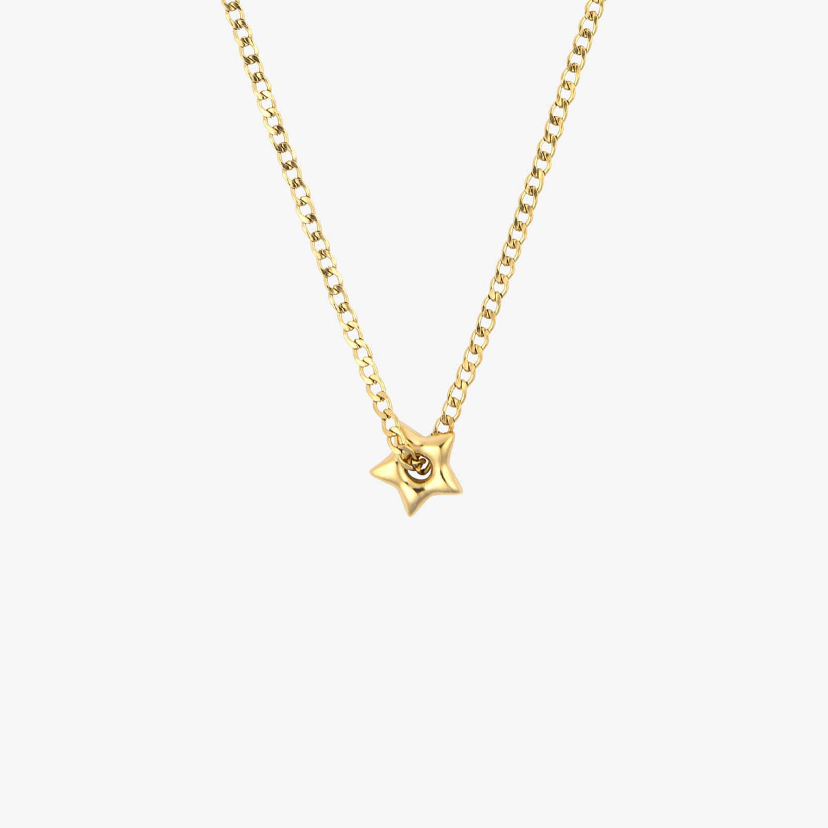 Puffy Star Chain Necklace