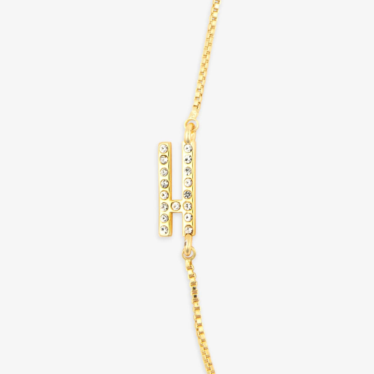 Pavé Initial Box Chain Choker