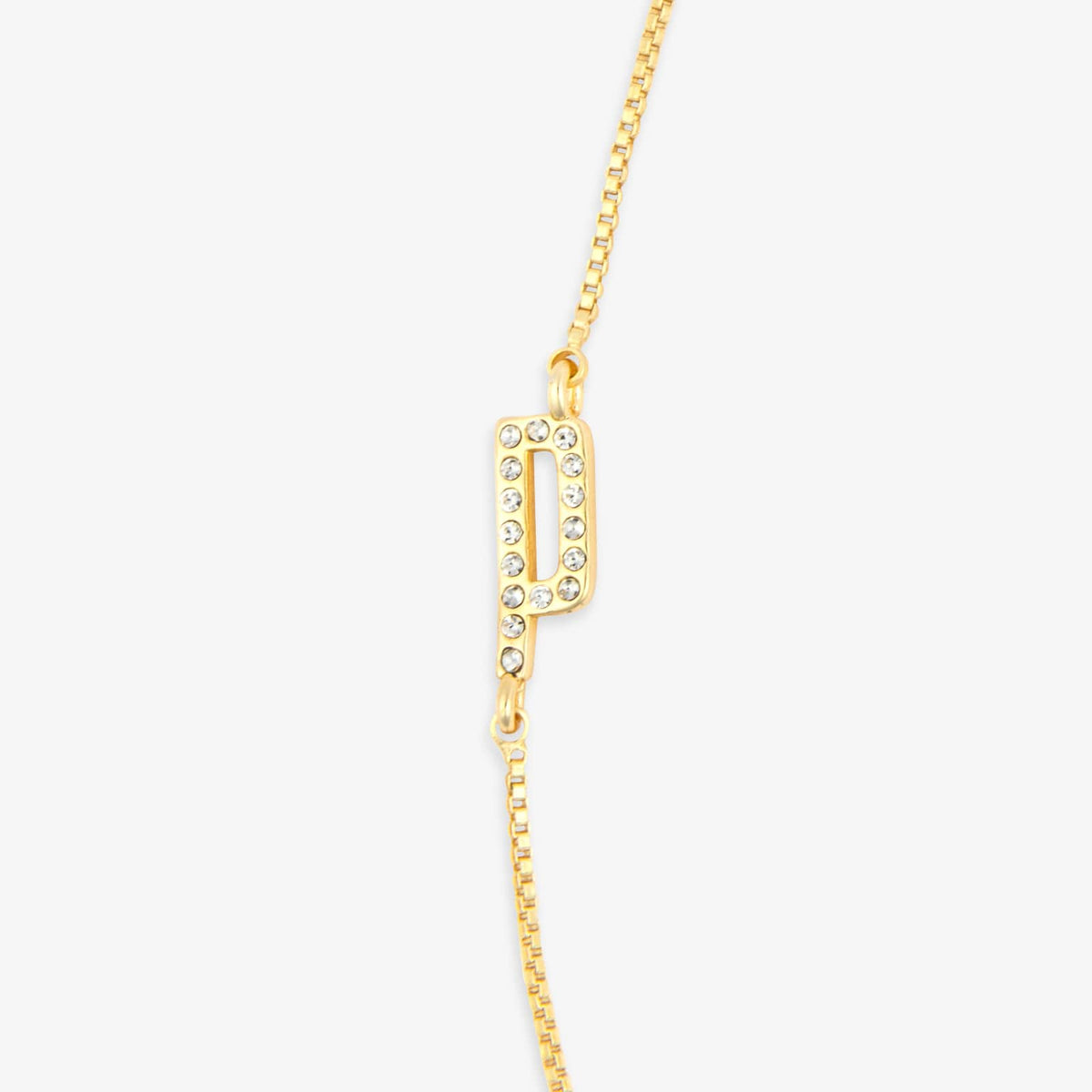Pavé Initial Box Chain Choker
