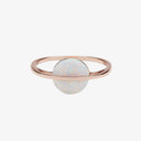 Rose Gold Opal Saturn Ring