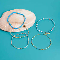 Turquoise Chip Stretch Anklet Gallery Thumbnail