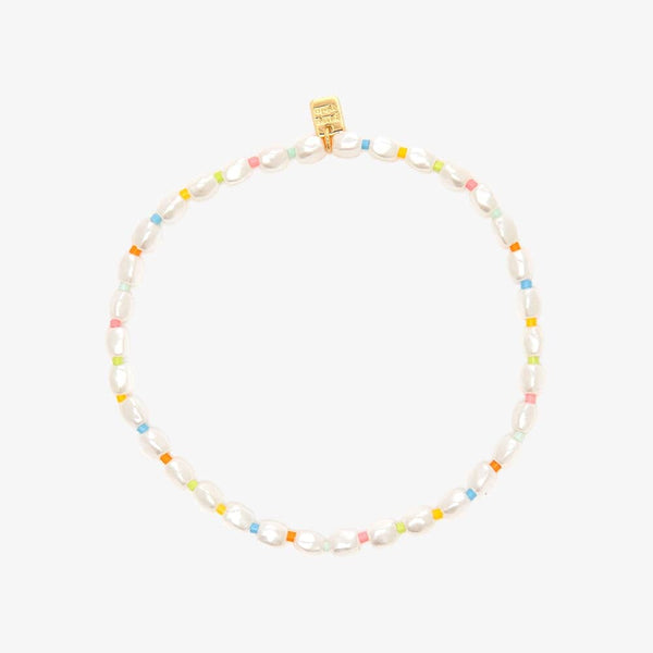 Rainbow Reef Pearl Stretch Anklet