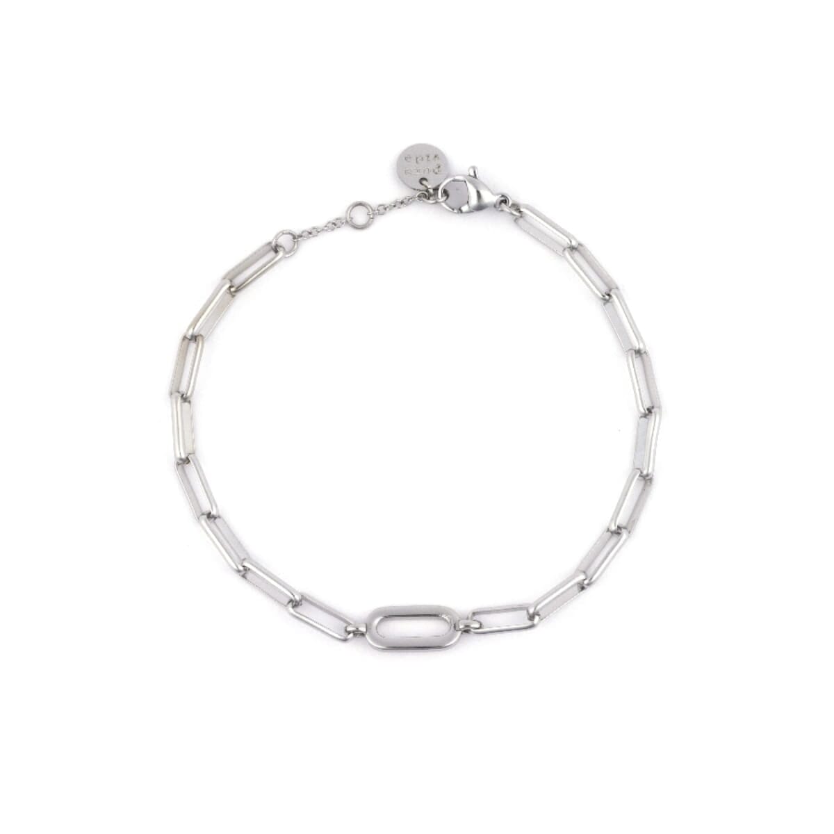 Initial Paperclip Chain Bracelet