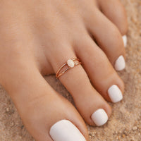 Floating Opal Toe Ring Gallery Thumbnail