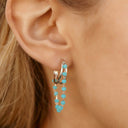 Neon Chain Hoop Earring