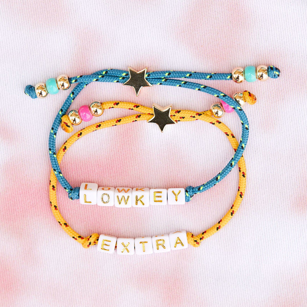 Bungee Cord Alphabet Beaded Bracelet 6