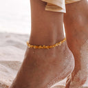 Citrine Gemstone Chip Anklet