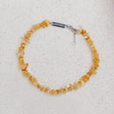Citrine Gemstone Chip Anklet