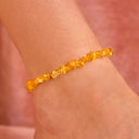 Citrine Gemstone Chip Anklet
