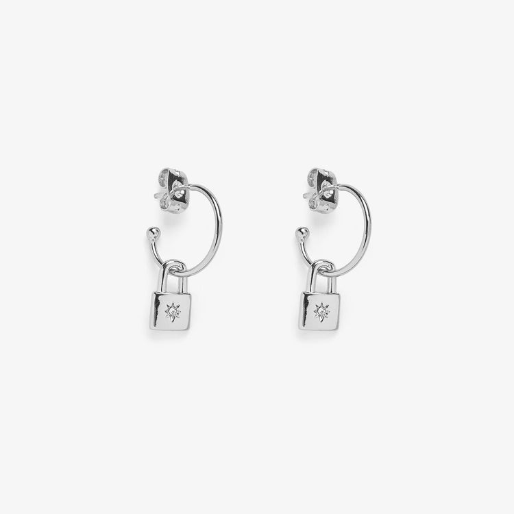 Lock Hoop Earrings