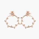 Pretty Petal Flat Hoop Earrings