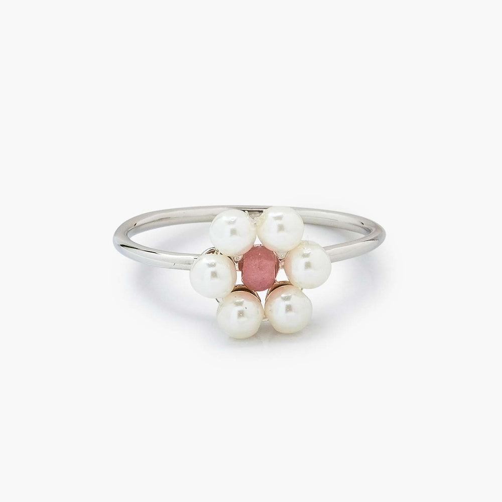 Bitty Pearl Flower Ring 1