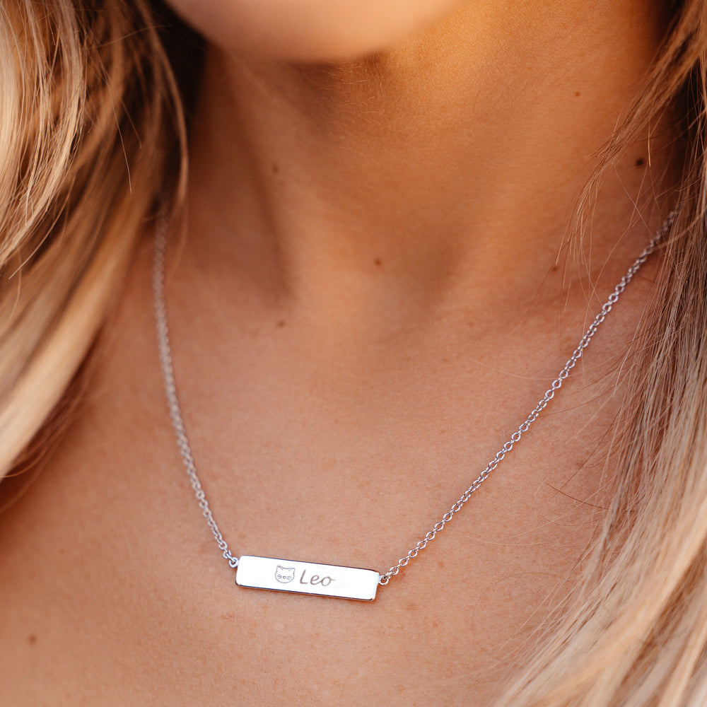 Engravable Bar Necklace 13