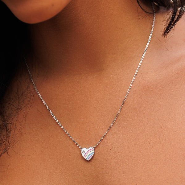 Pastel Vintage Heart Necklace