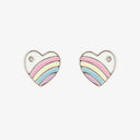 Pastel Vintage Heart Stud Earrings