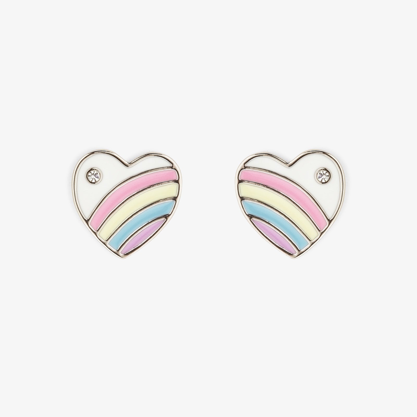 Pastel Vintage Heart Stud Earrings