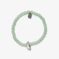 Green Quartz Intention Stretch Bracelet by Gallery Thumbnail