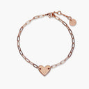 Engravable Heart Paperclip Chain Bracelet