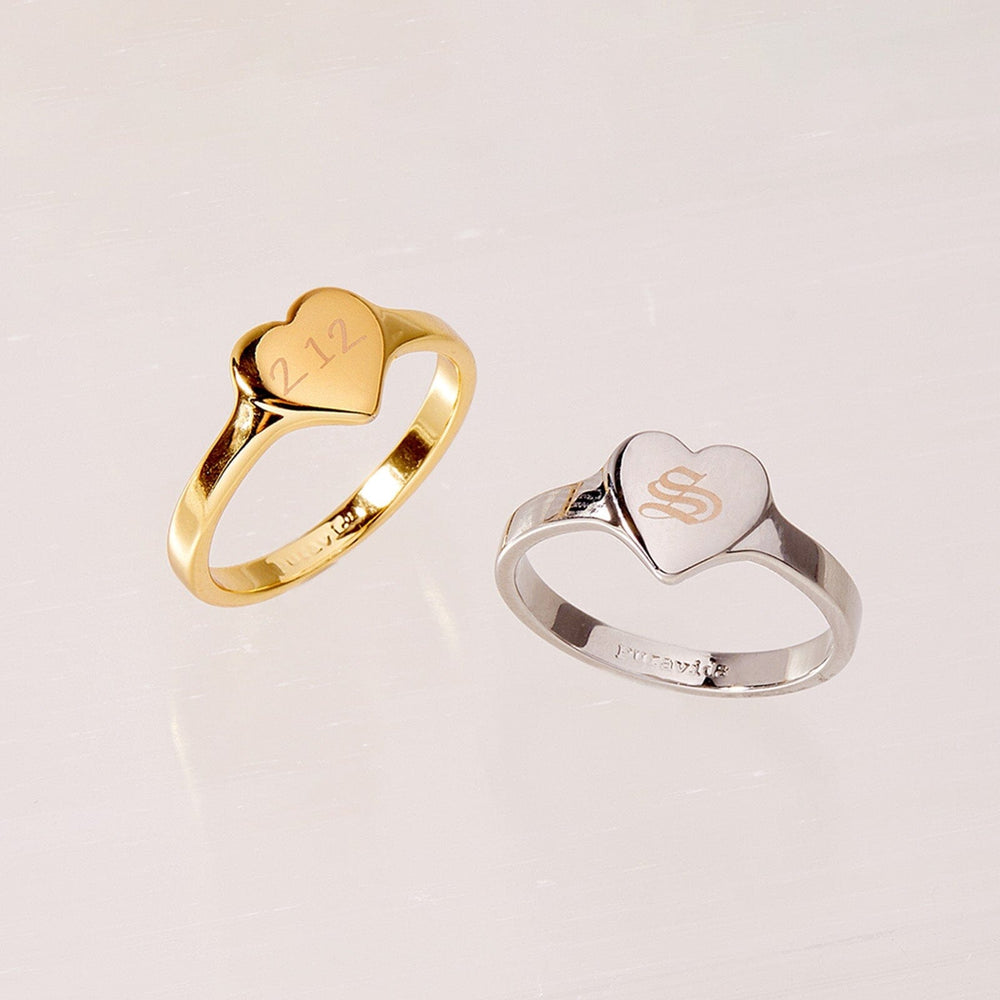 Engravable One Heart Ring 13