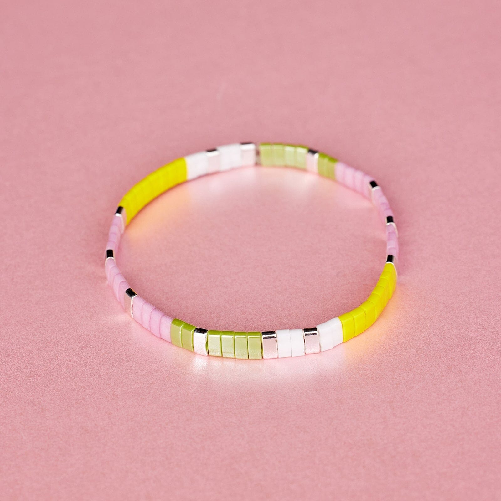 Tile Bead Stretch Bracelet