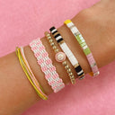 Tile Bead Stretch Bracelet