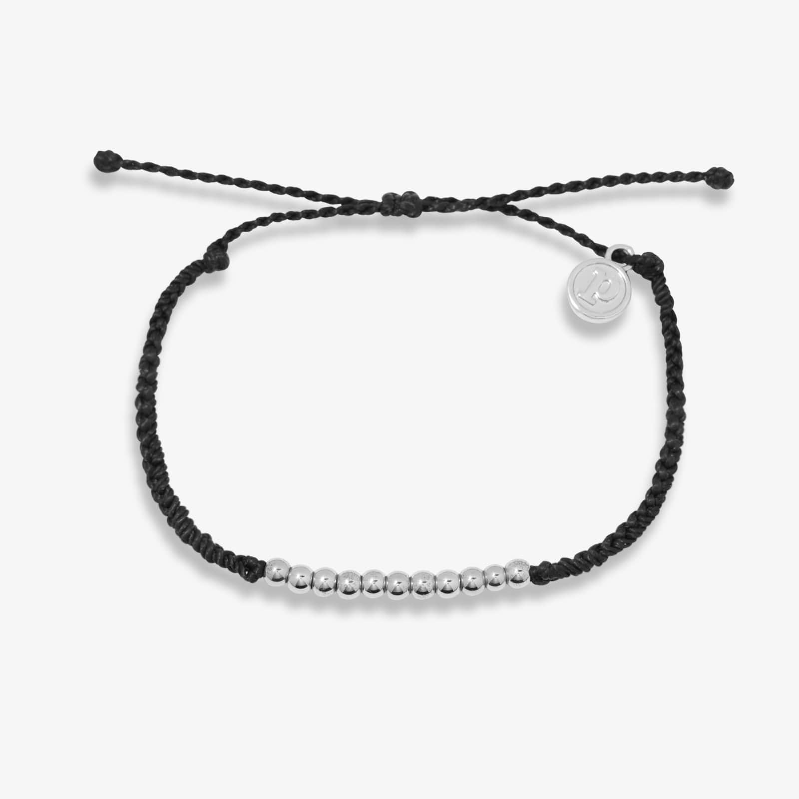 Three Bead String Bracelet White / Medium