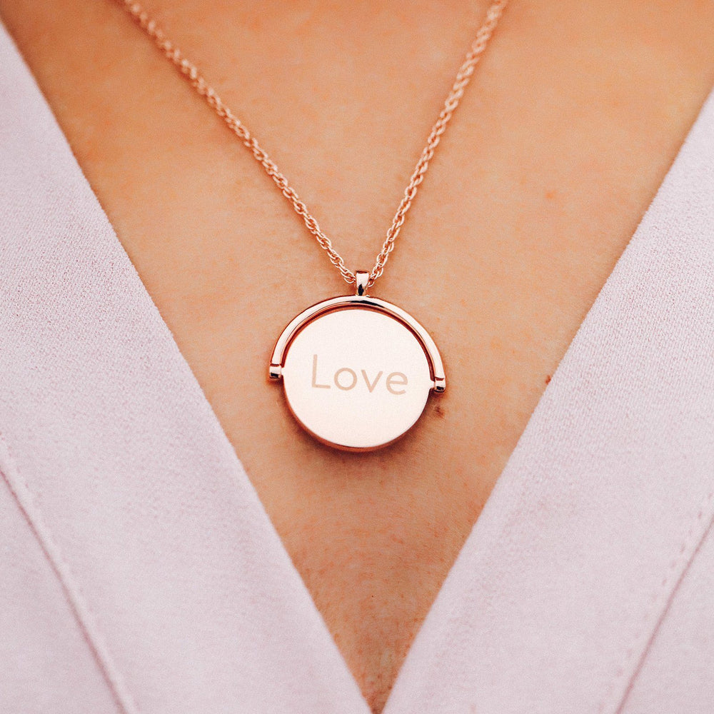 Engravable Double-Sided Spinner Necklace 10
