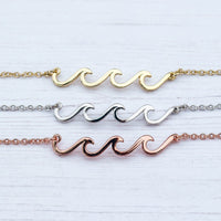 Silver Delicate Wave Anklet Gallery Thumbnail