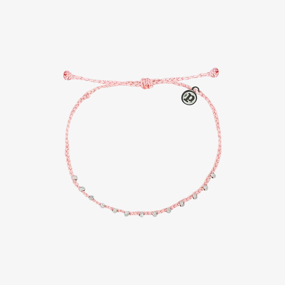 Silver Stitched Beaded Anklet 2