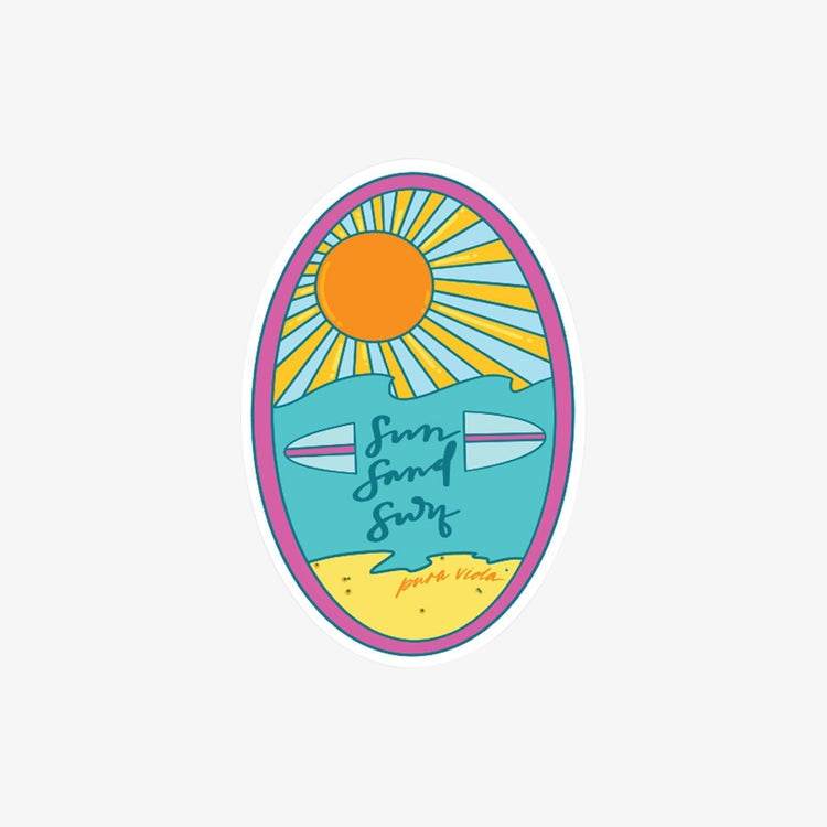 Sun Sand Surf Sticker