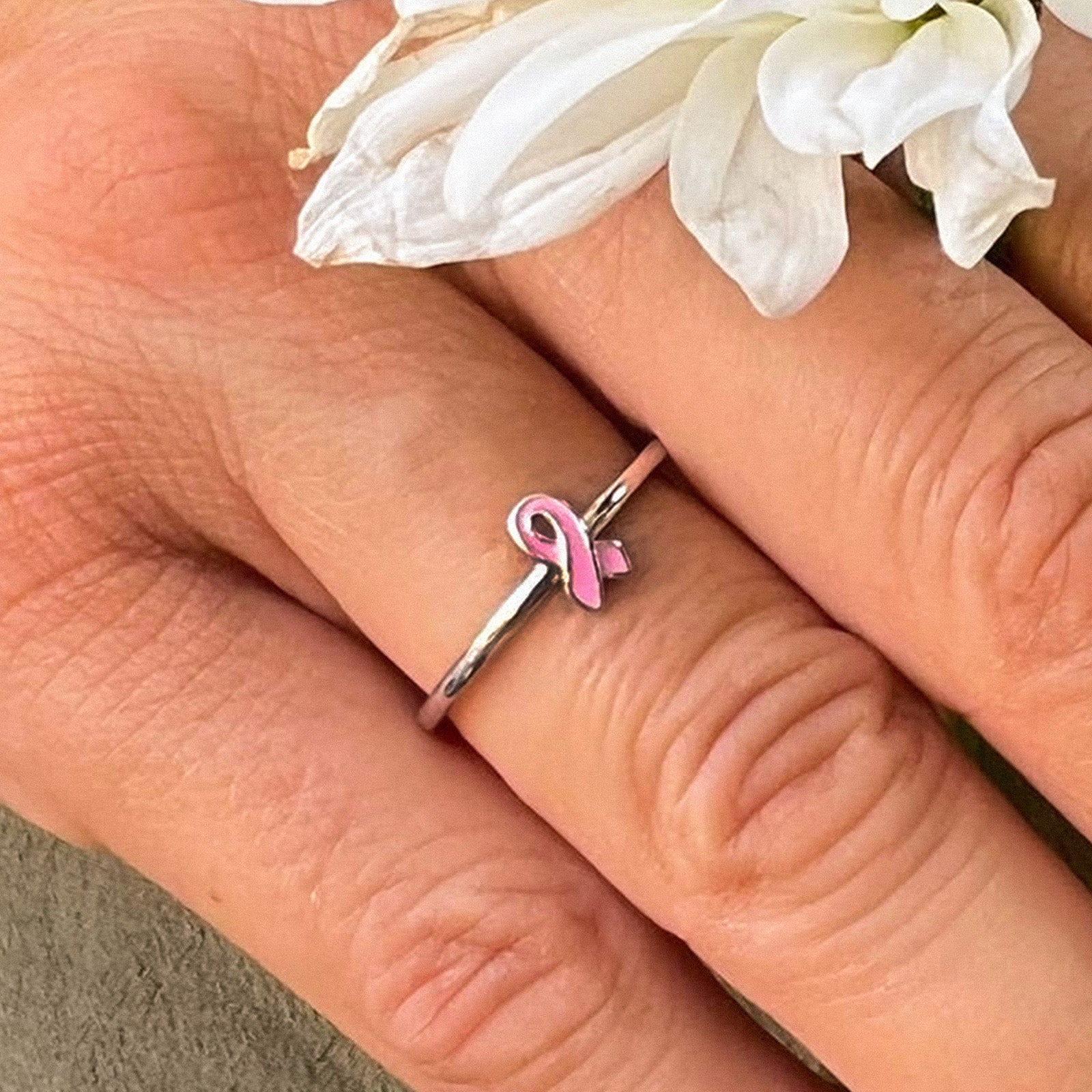 Pink breast hot sale cancer ring