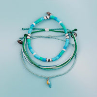 Rainforest Heshi Bead Stretch Bracelet Gallery Thumbnail