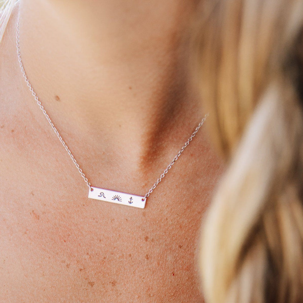 Stamped Bar Necklace 3