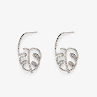 Palm Leaf Hoop Earrings Gallery Thumbnail