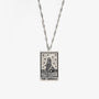 Silver Tarot Card Pendant Necklace